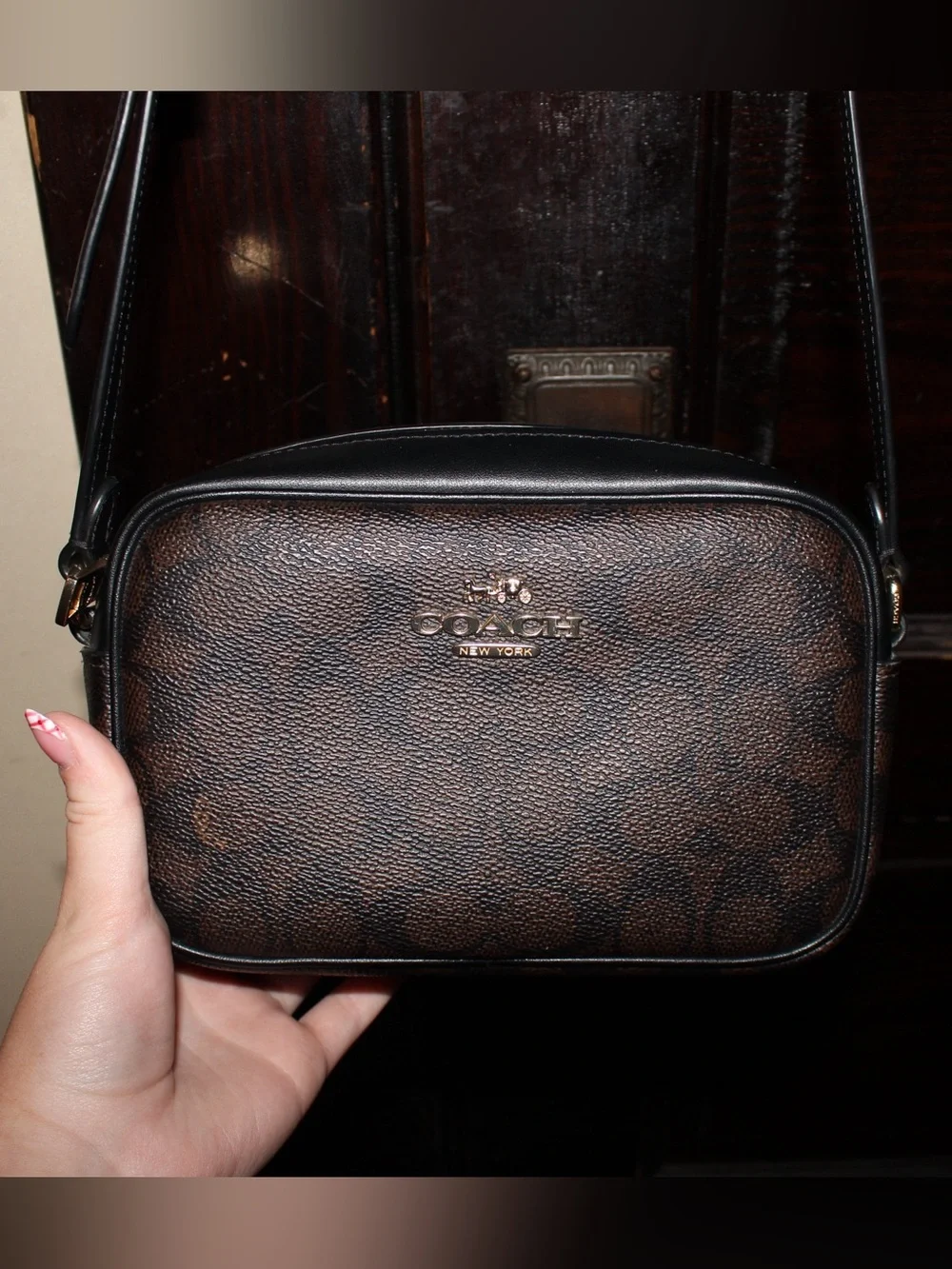 Coach Brown and Black Crossbody Bag